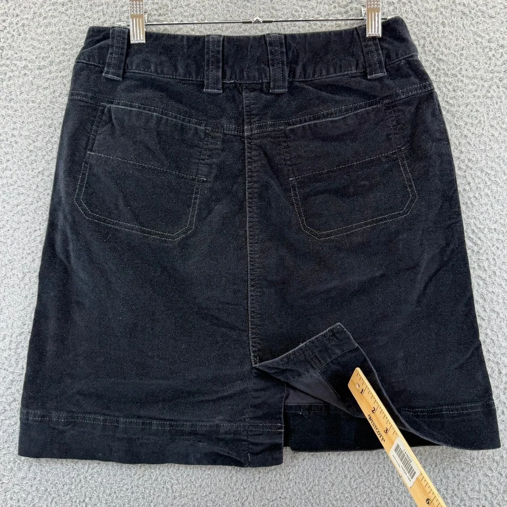 Athleta Black Corduroy Mini Skirt Womens 4 Stretch Utility Pocket Style 720944